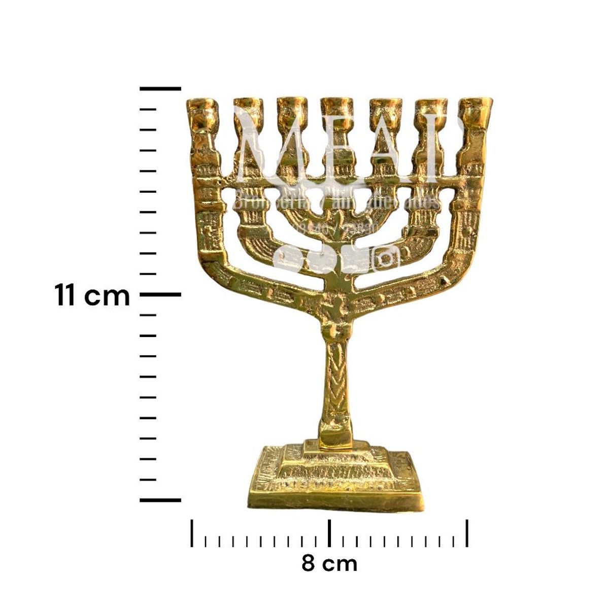 MFAP BRONCERIA Y ANTIGUEDADES - Menorah de 11 cm x 8 cm en bronce