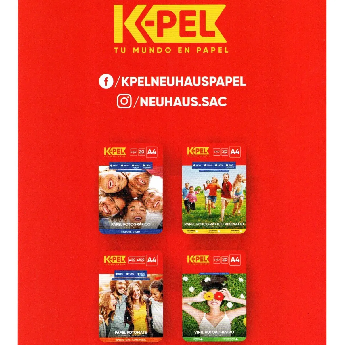 GENERICO - K-PEL Papel Foto Brillante Doble Lado 260g X 20 hojas A4