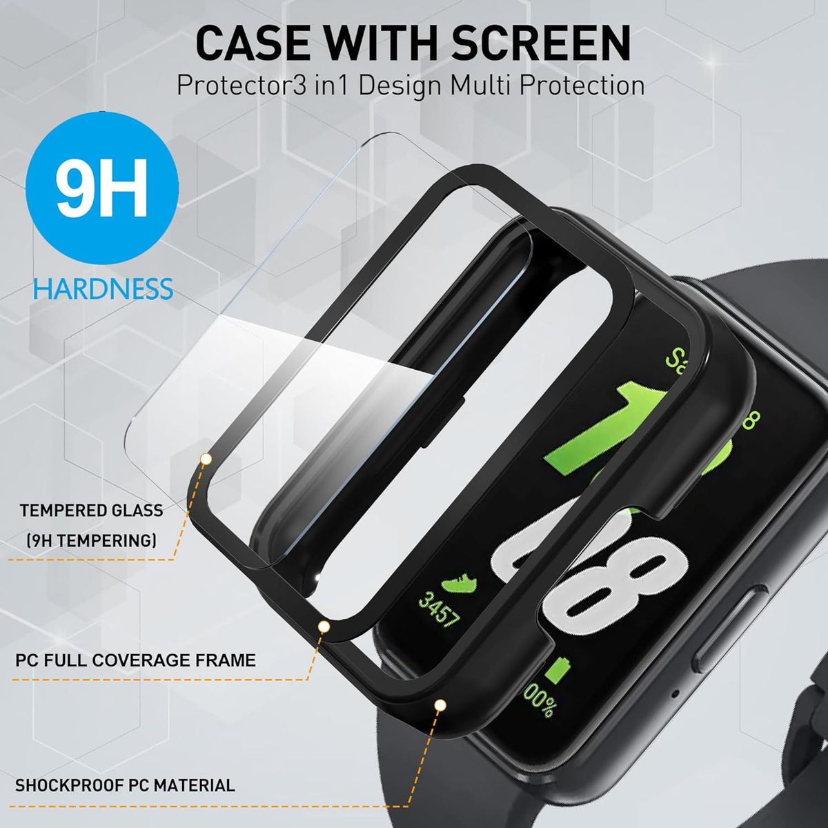GENERICO - Bumper Para Samsung Galaxy Fit 3 - Negro
