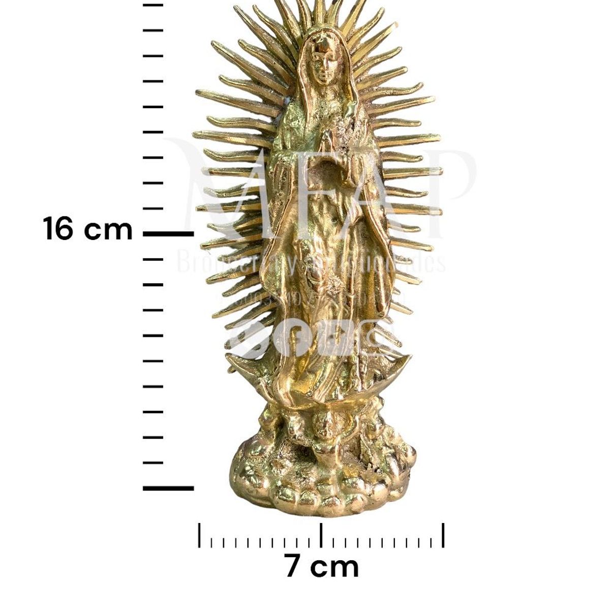 MFAP BRONCERIA Y ANTIGUEDADES - Virgen de Guadalupe en bronce - pequeña