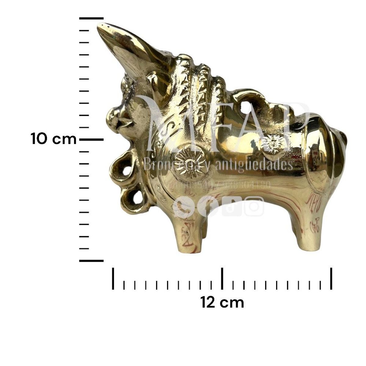 MFAP BRONCERIA Y ANTIGUEDADES - Toro Pucará en bronce