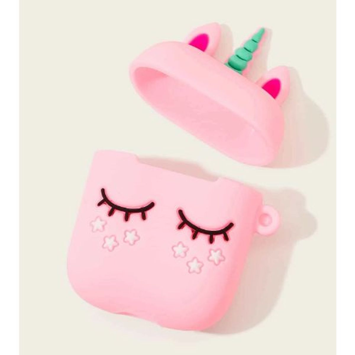 GENERICO - FUNDA AIRPOD UNICORNIO ROSA SILICONA