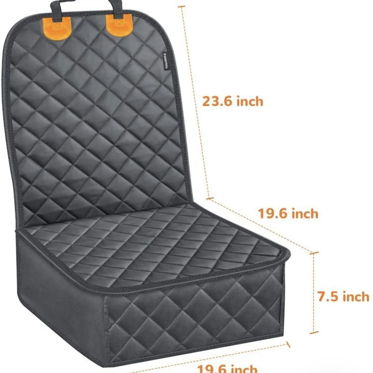PROTECH - Protector Plegable Negro para Asiento Delantero de Mascotas