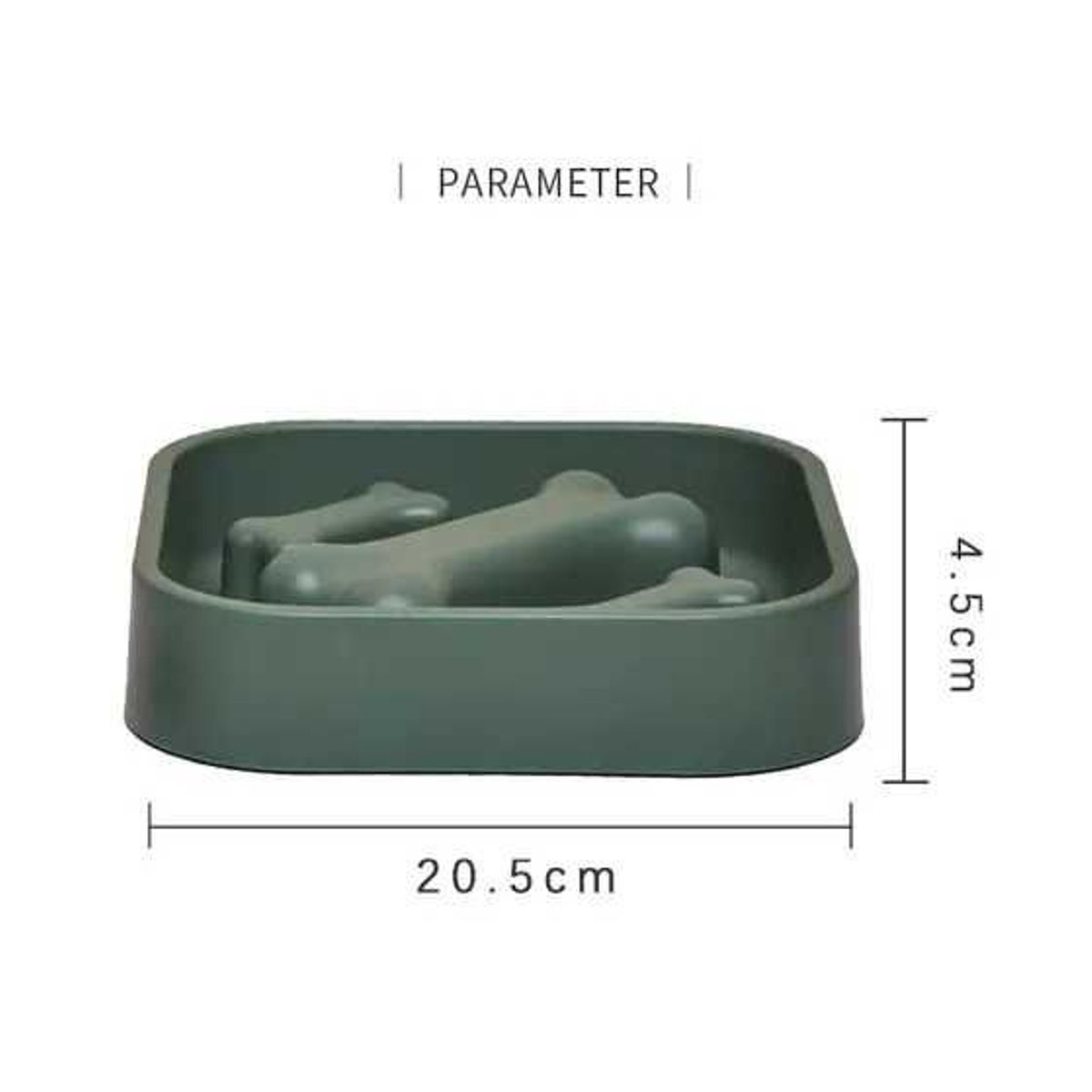 GENERICO - Plato Para Perros Mascota cuadrado Verde