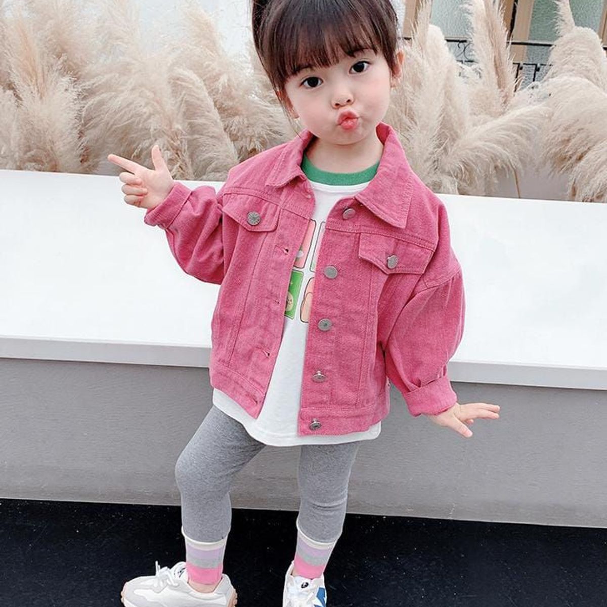 GENERICO - CASACA JEAN ROSADO NIÑA