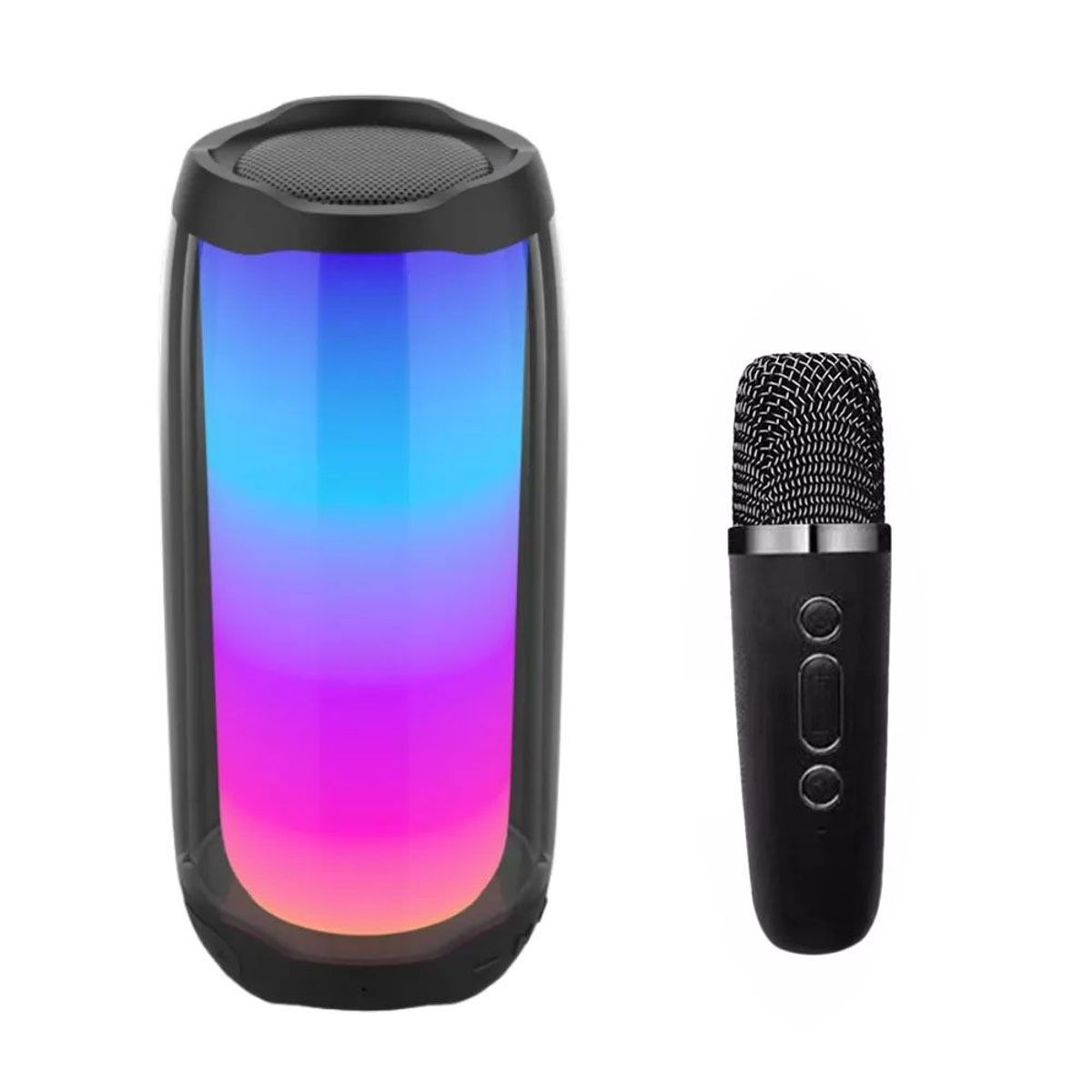 GENERICO - Parlante NBY Portátil con Bluetooth LED Hand Speaker