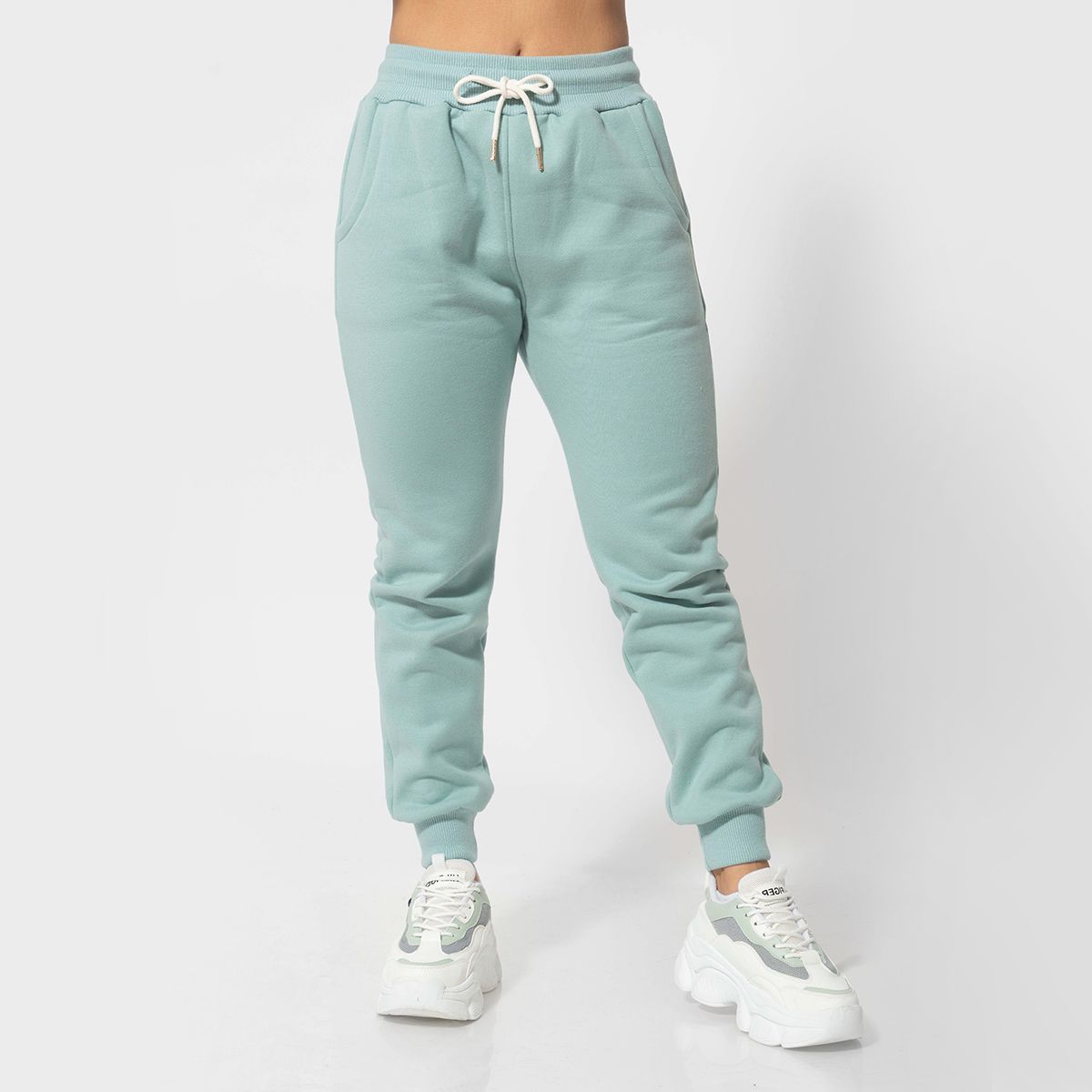 GENERICO - buzo jogger de algodón afranelado para mujer turquesa Arcoi