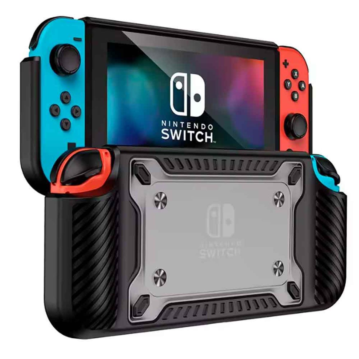 VARIOS - Case para Nintendo Switch OLED Semi Rígido Portajuegos Negro fash