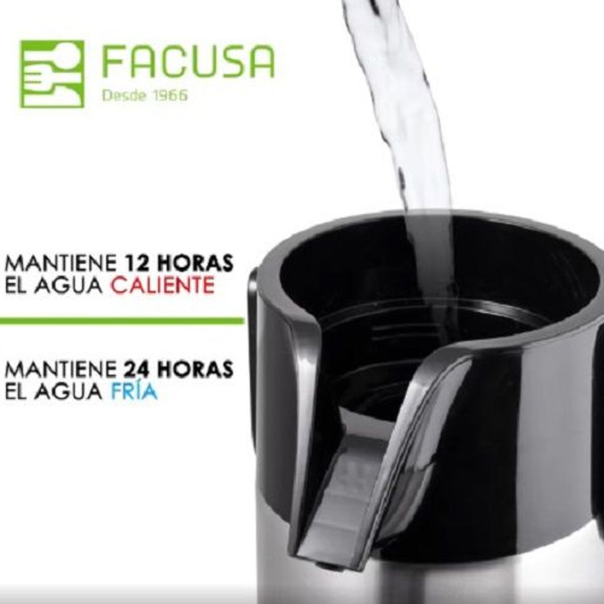 FACUSA - Termo Sifón 4 litros Acero Inoxidable Facusa