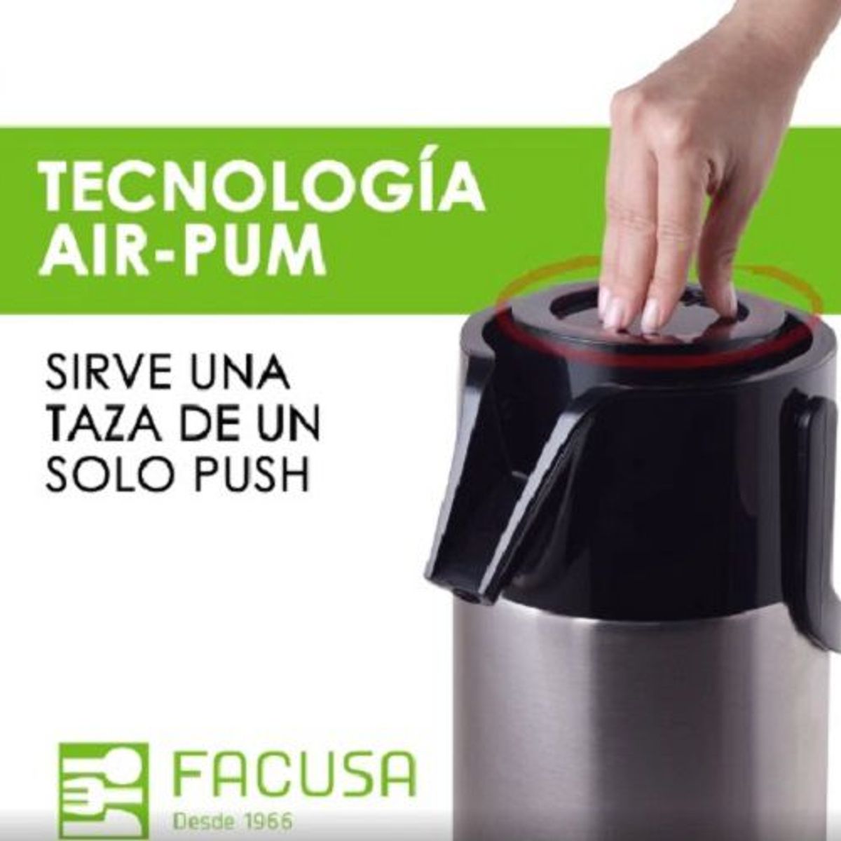 FACUSA - Termo Sifón 3 litros Acero Inoxidable Facusa