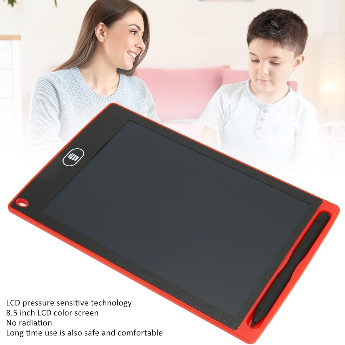 GENERICO - Tablet Pizarra Lcd Dibujo para Niños 8,5 Pulgadas rojo