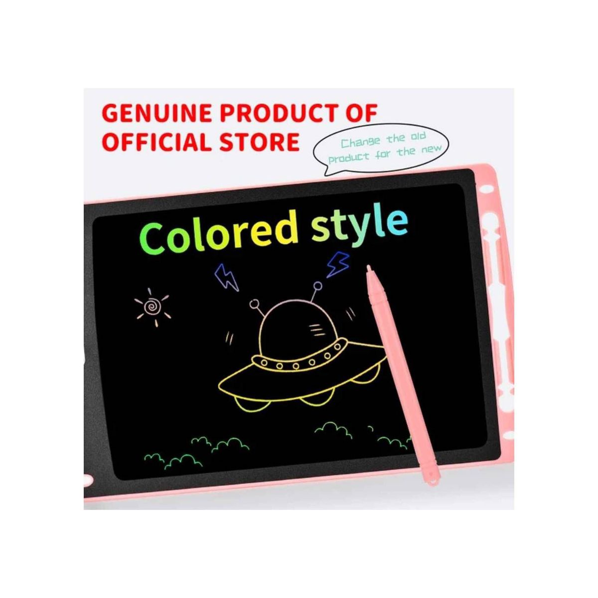 GENERICO - Tablet Pizarra Lcd Dibujo para Niños 8,5 Pulgadas ROSADO