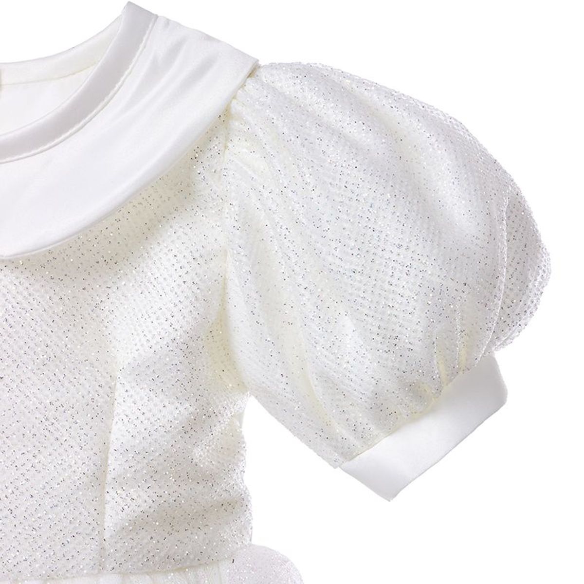 GENERICO - Vestido para Niña Blanco de Bautizo Brillos de Diamante