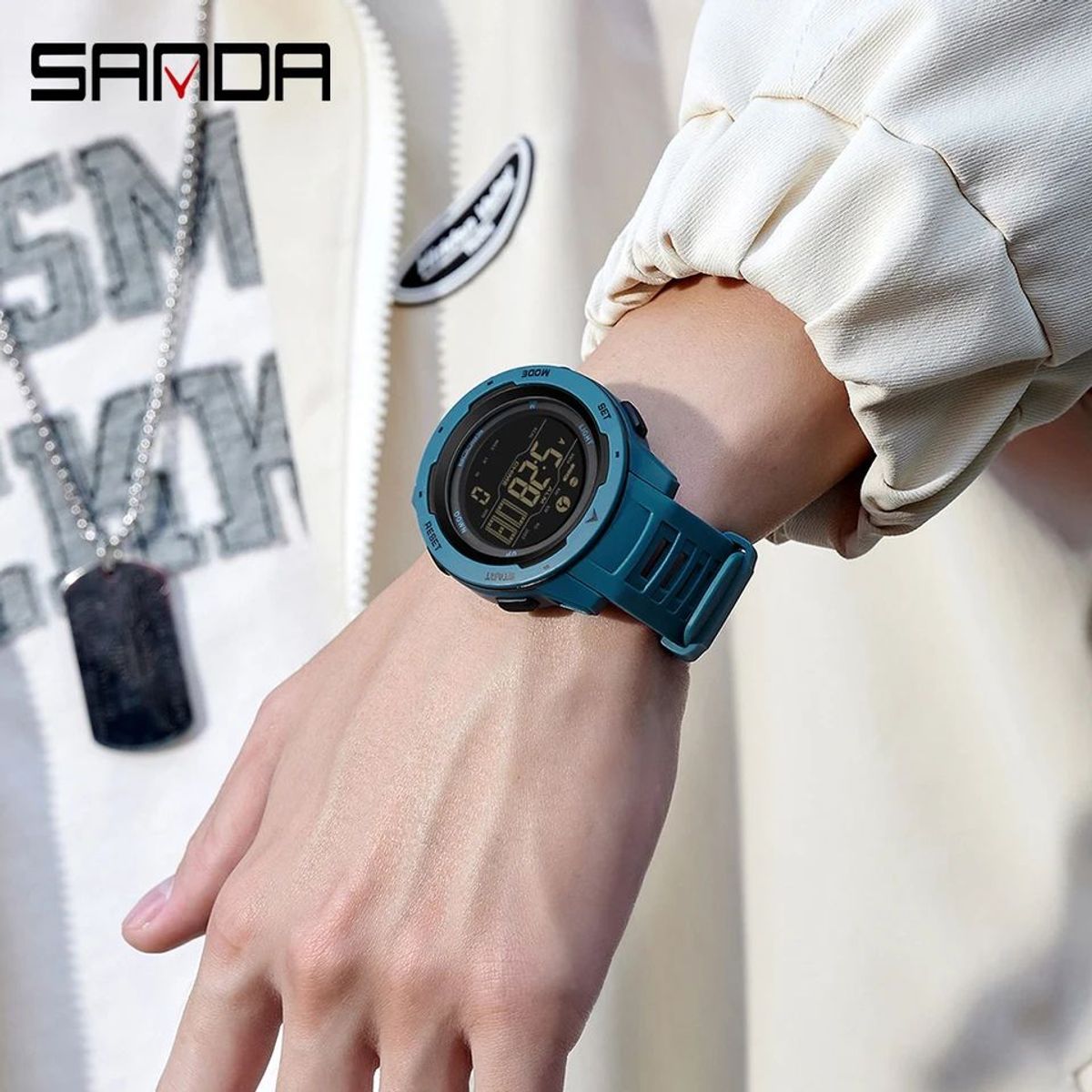 SANDA - Reloj Deportivo Sanda Tipo G Shock Resistente Metal
