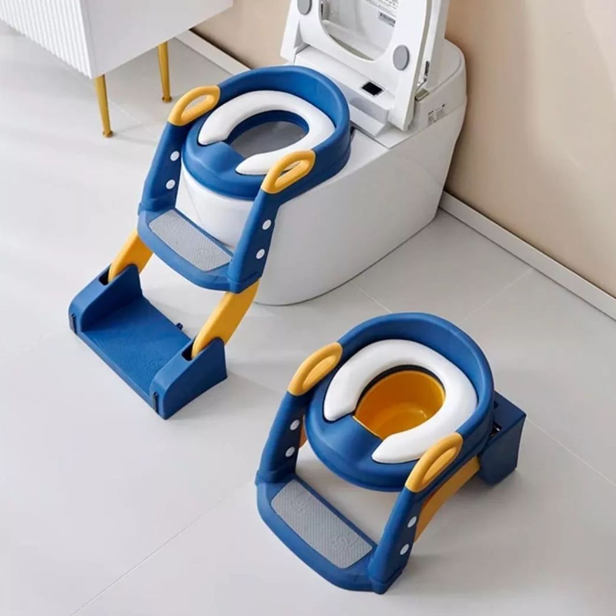 GENERICO - ADAPTADOR DE BAÑO 2 EN 1 CON ASIENTO ACOLCHADO