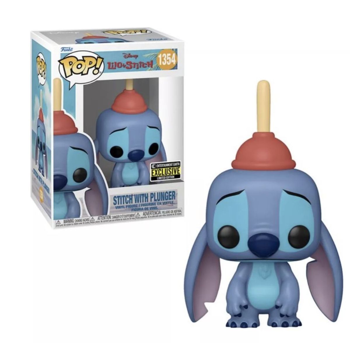 FUNKO - Stitch With Plunger Funko Pop 1354 Lilo Y Stitch Exclusivo