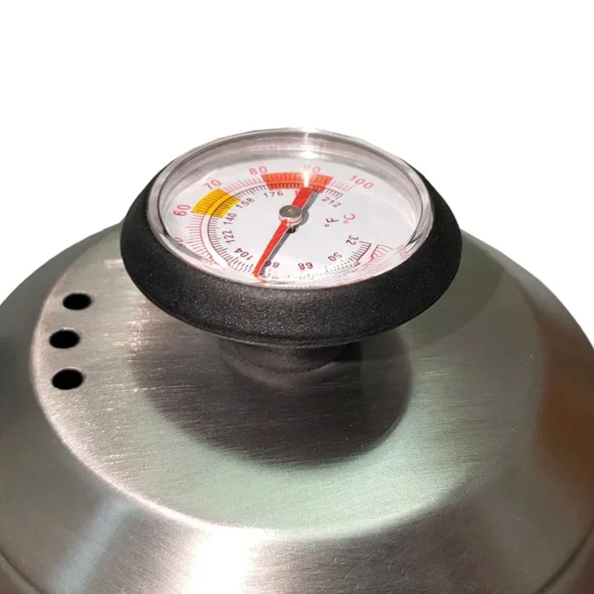 GENERICO - Hervidor de acero inoxidable con termómetro,  cuello de cisne