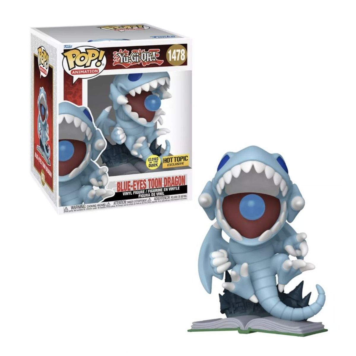 FUNKO - Blue Eyes Toon Dragon Funko Pop 1478 Glow Yu Gi Oh
