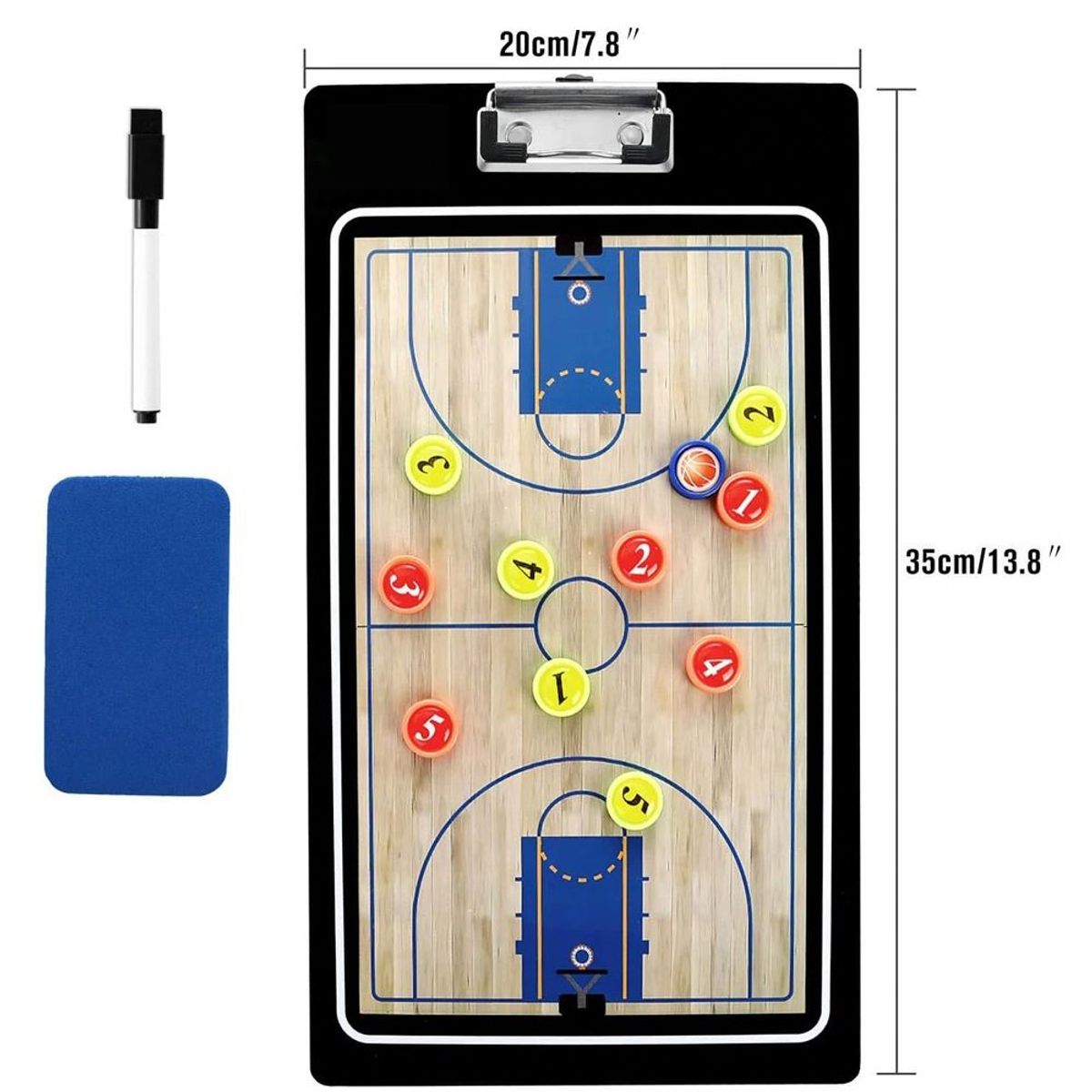 GENERICO - Tablero Táctico Magnético Para Entrenadores de Básquet