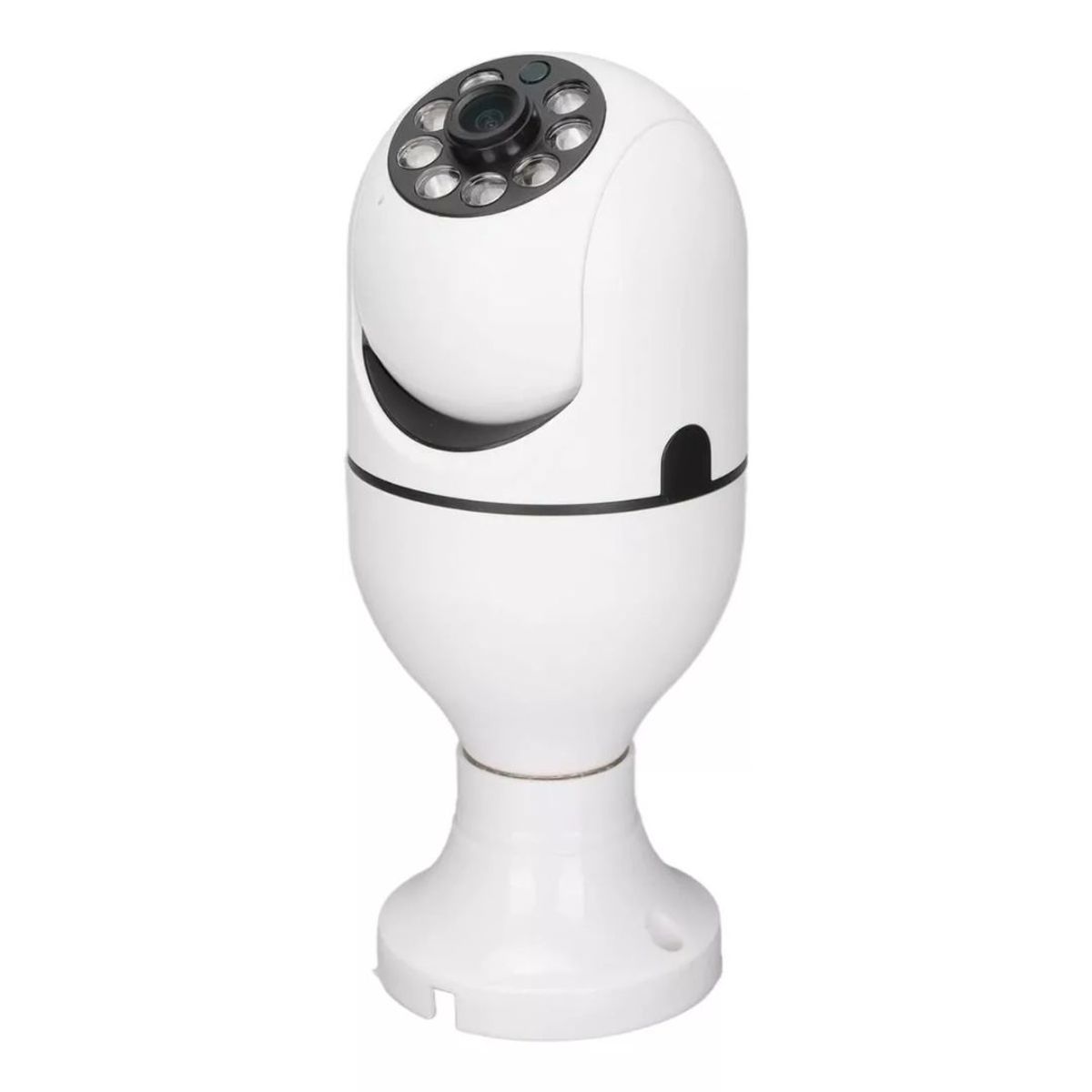 INSPIRA MARKET - Foco camara espia de seguridad videovigilancia Hd 360° Wifi altavoz en vivo