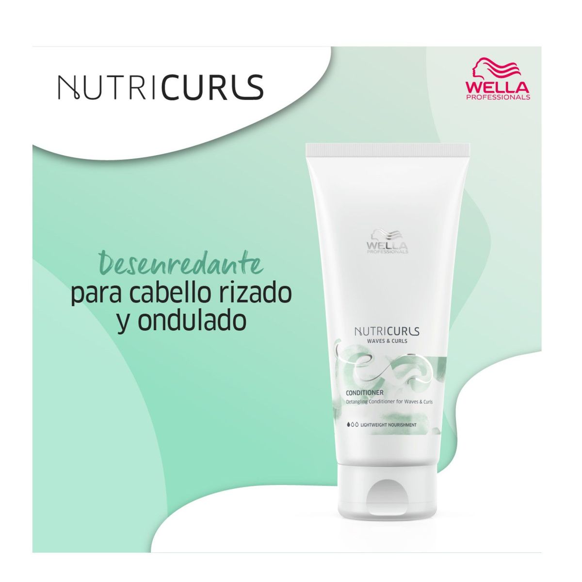 WELLA - Acondicionador para Rizos y Ondas 200ml Waves Curls Wella Nutricurls