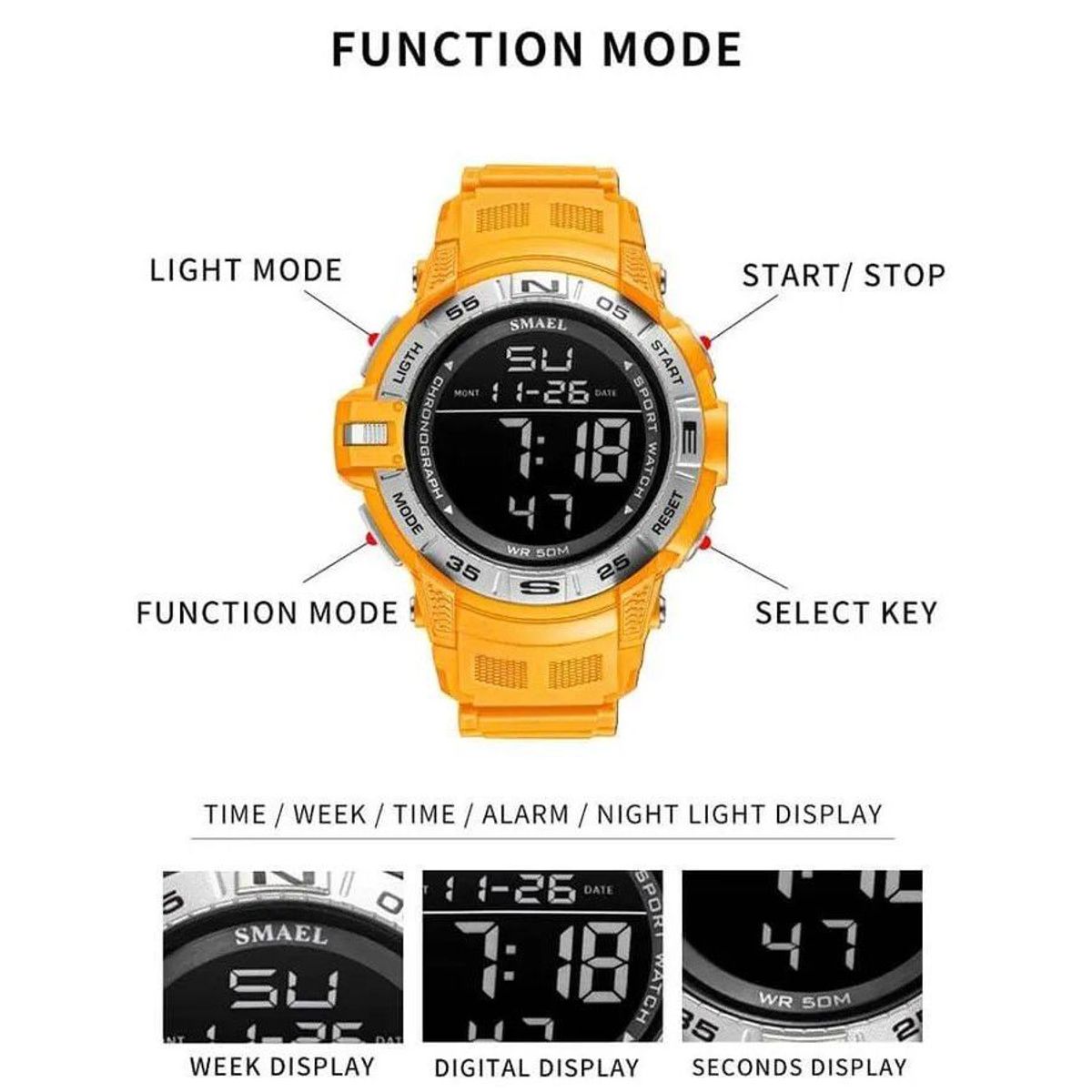 SMAEL - Reloj Deportivo SMAEL 1511 Digital