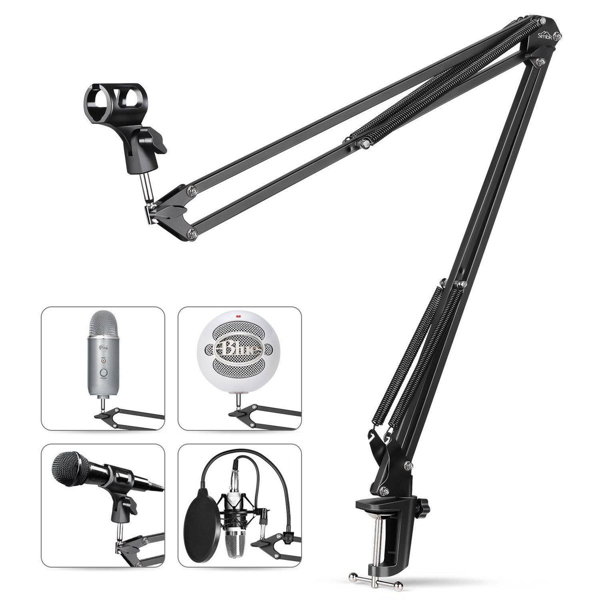 GENERICO - SOPORTE BRAZO PARA MICROFONO GIRATORIO PLEGABLE