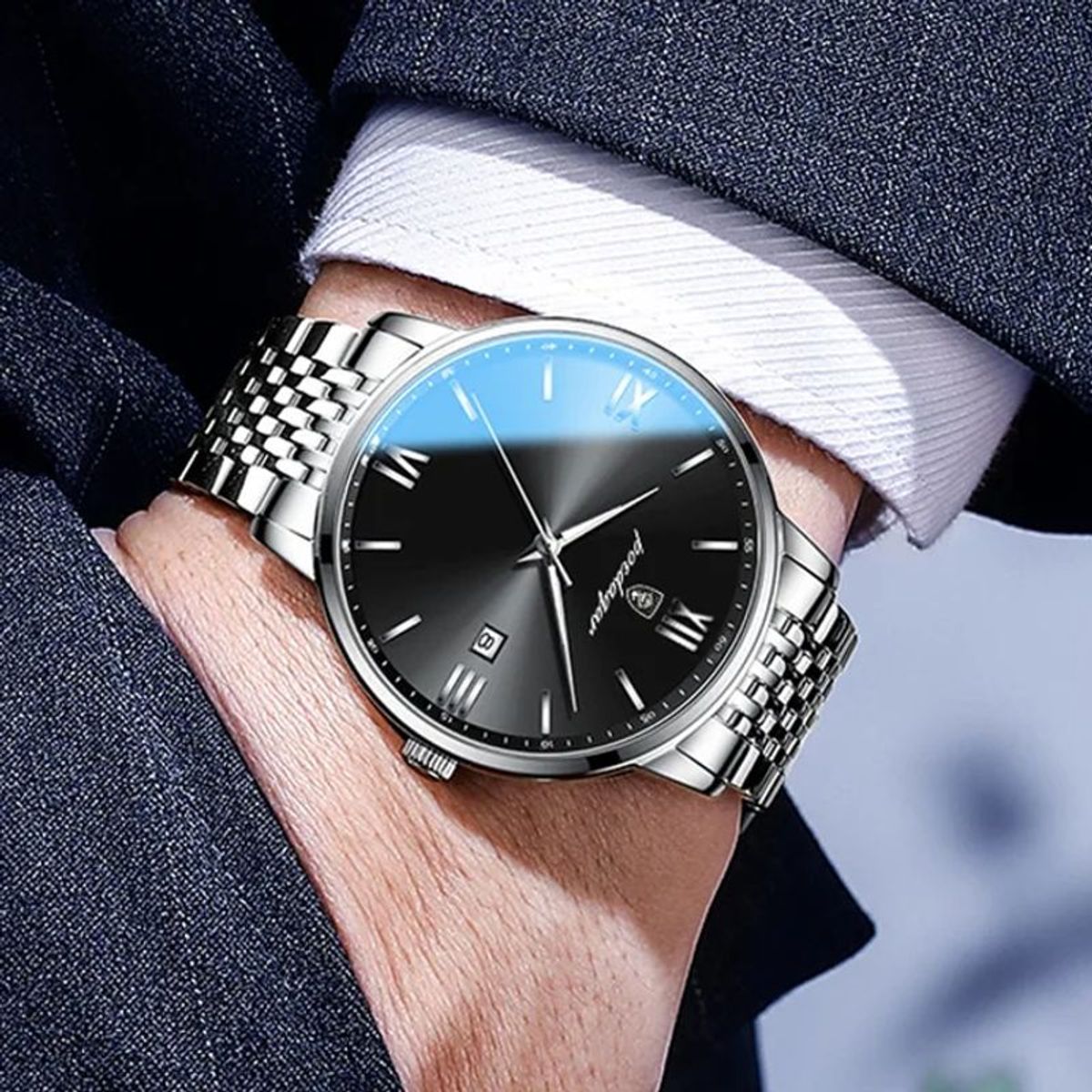 GENERICO - Reloj POEDAGAR para Hombre - Elegante - Acero_.