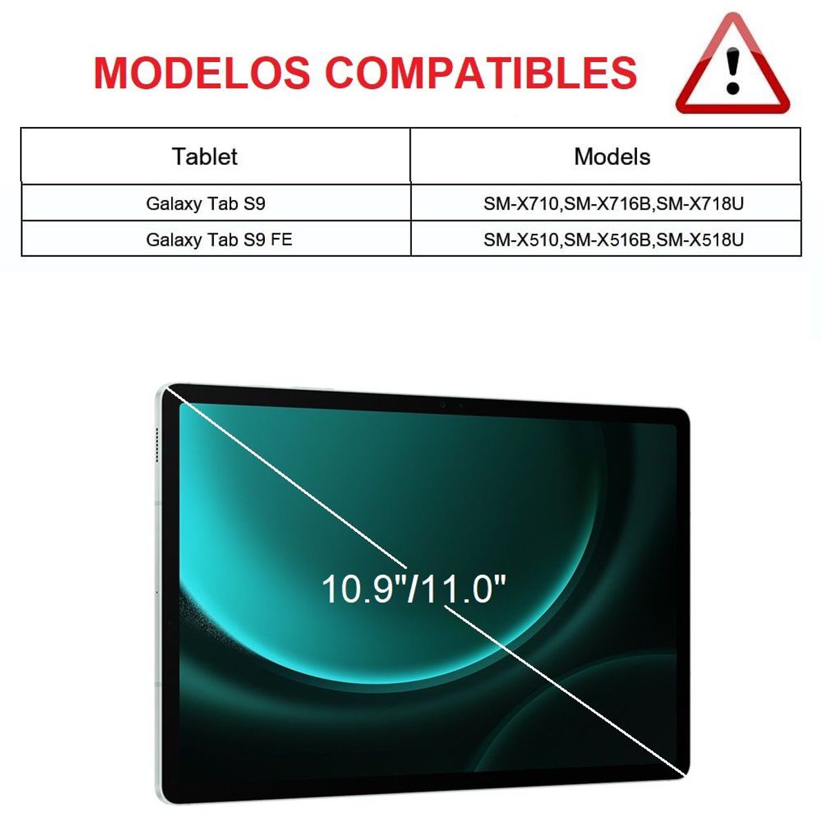 GENERICO - Funda + Mica + lapiz para Samsung Tab S9 FE 10.9 SM-X510 Case Estuche