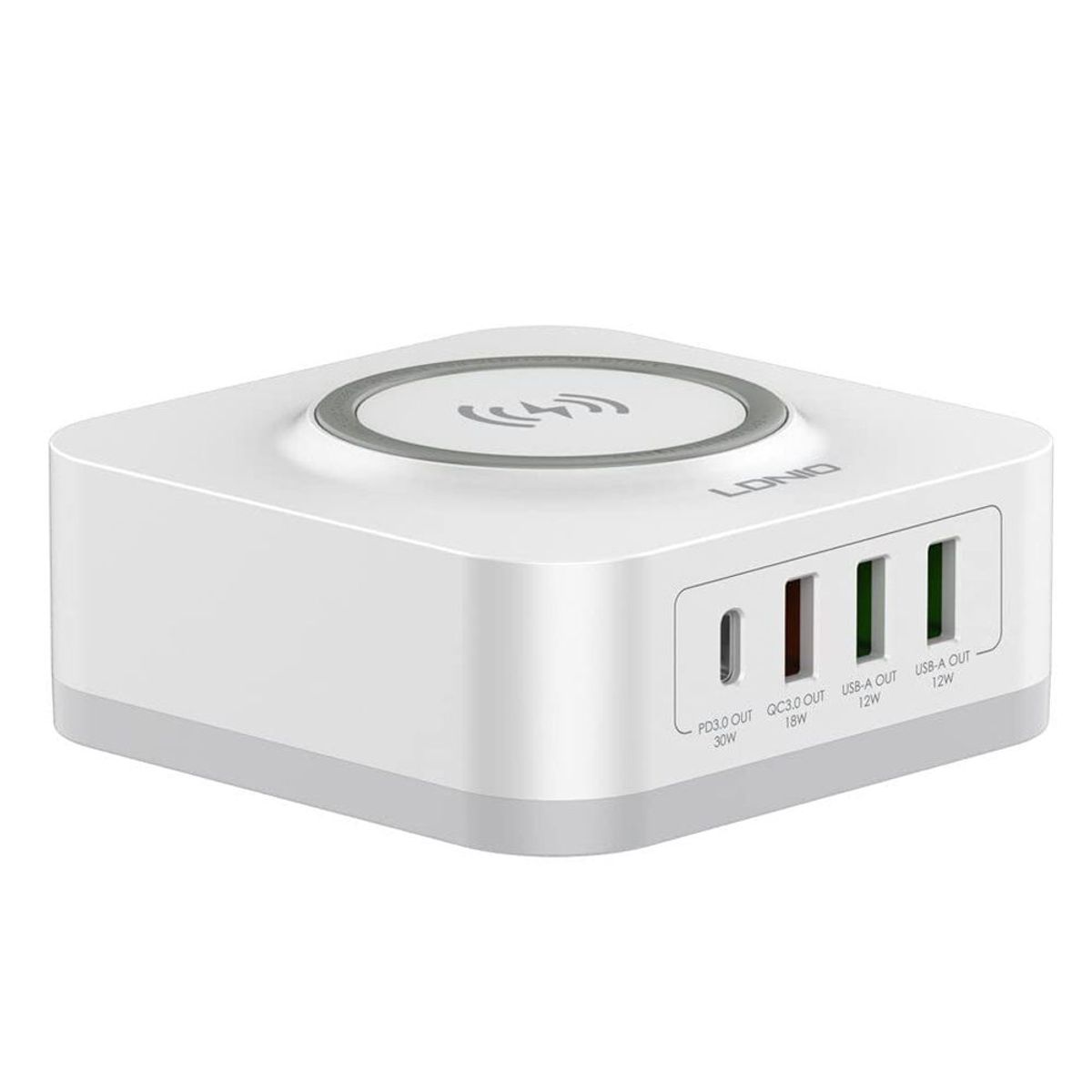 LDNIO - Cargador Ldnio inalambrico para smartphone con 4 puertos usb AW004