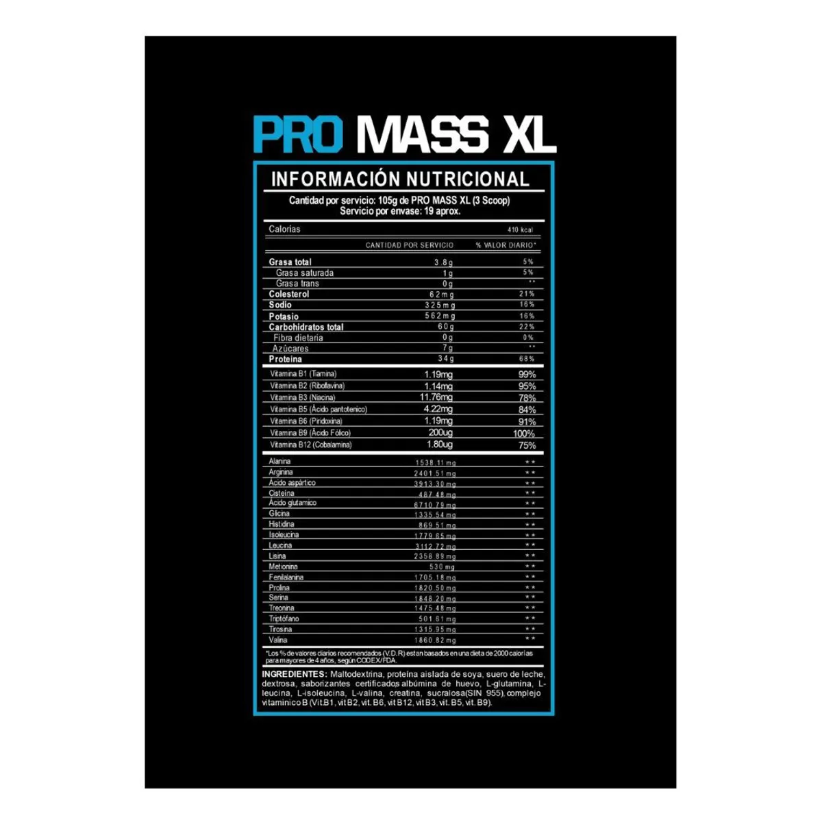 ADN - PRO MASS XL 5 KG CHOCOLATE + PRO MASS XL CHOCOLATE 5KG + SHAKER