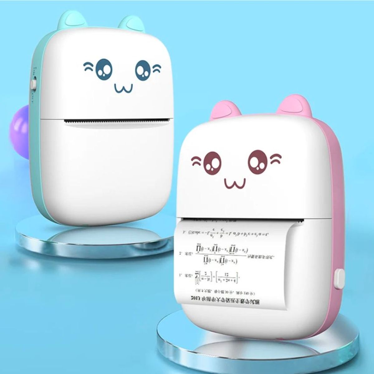 GENERICO - Mini Impresora Portátil Instantánea Celeste