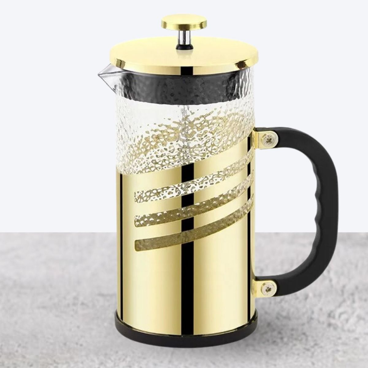 GENERICO - CAFETERA FRANCESA AMARILLO DE 1LT