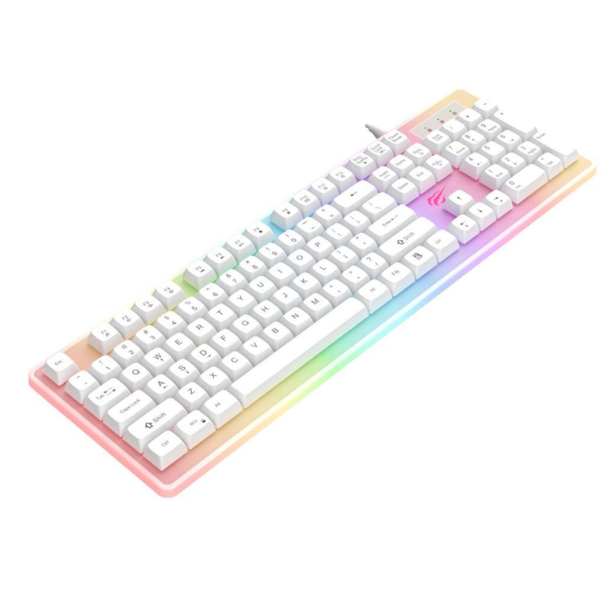 HALION - Teclado Halion KB876L-SP  Gamer Gamenote Blanco