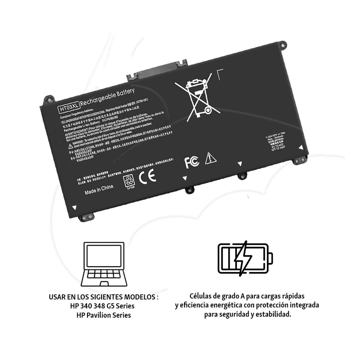 OEM - BATERIA  HP HT03XL14-CK 14-CM 14-DQ 15-DA 15-DB