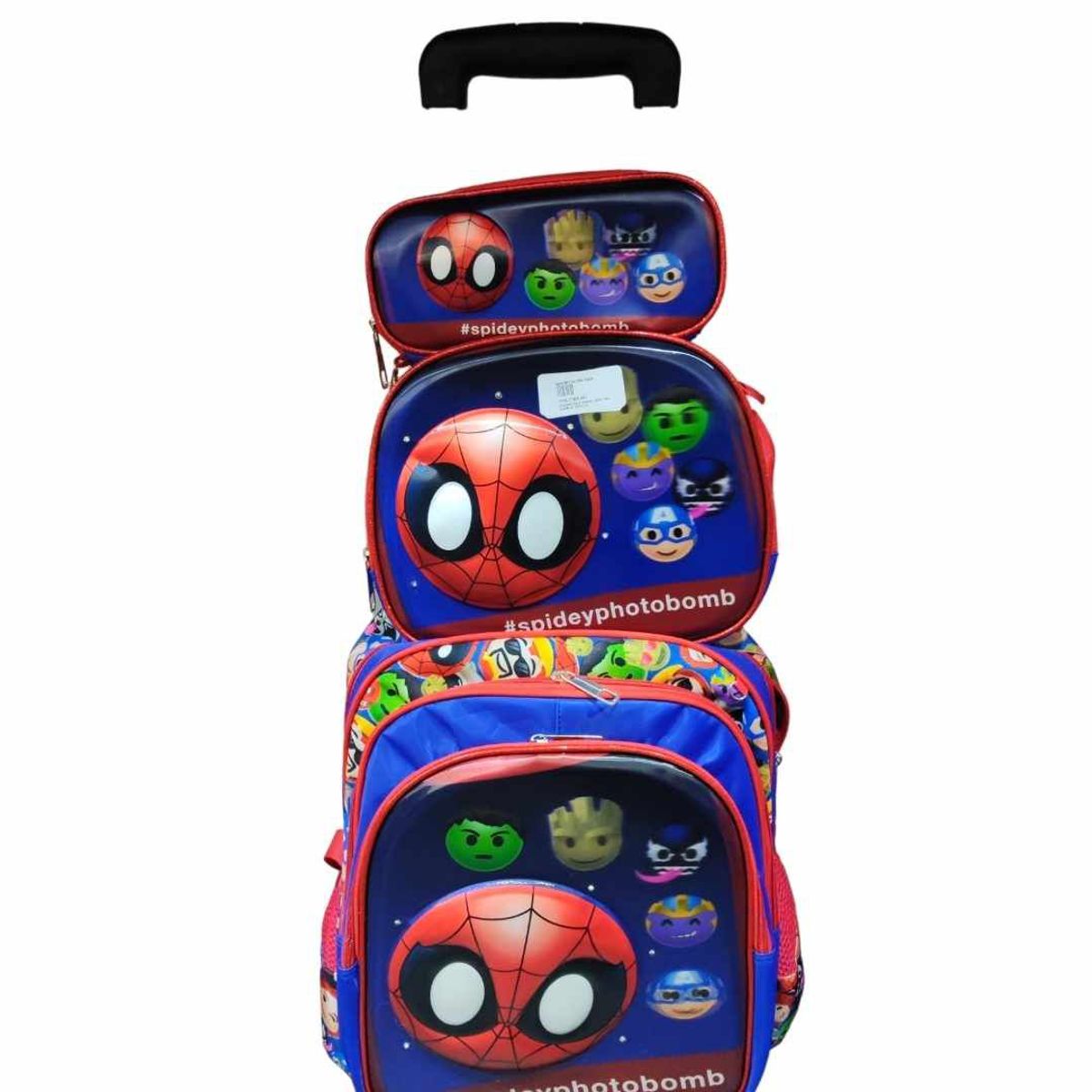 GENERICO - Mochila Lonchera & Cartuchera Marvel Avengers 3D con Luces - Disney