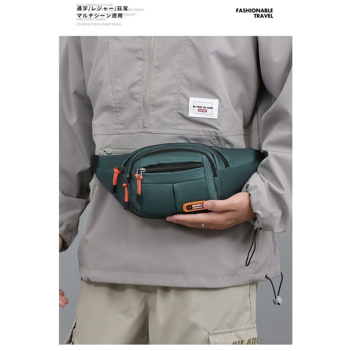 GENERICO - Riñonera Deportiva De 3 Bolsillos Para Hombre Mujer Canguro