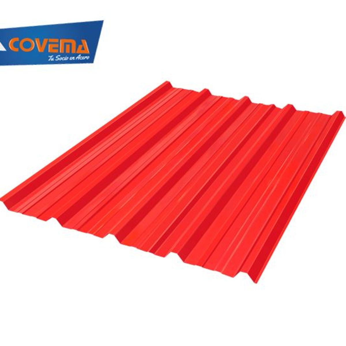 COVEMA - Techo Aluzinc TR5 Rojo - 1.08 mts x 6.00 mts x 0.30 mm