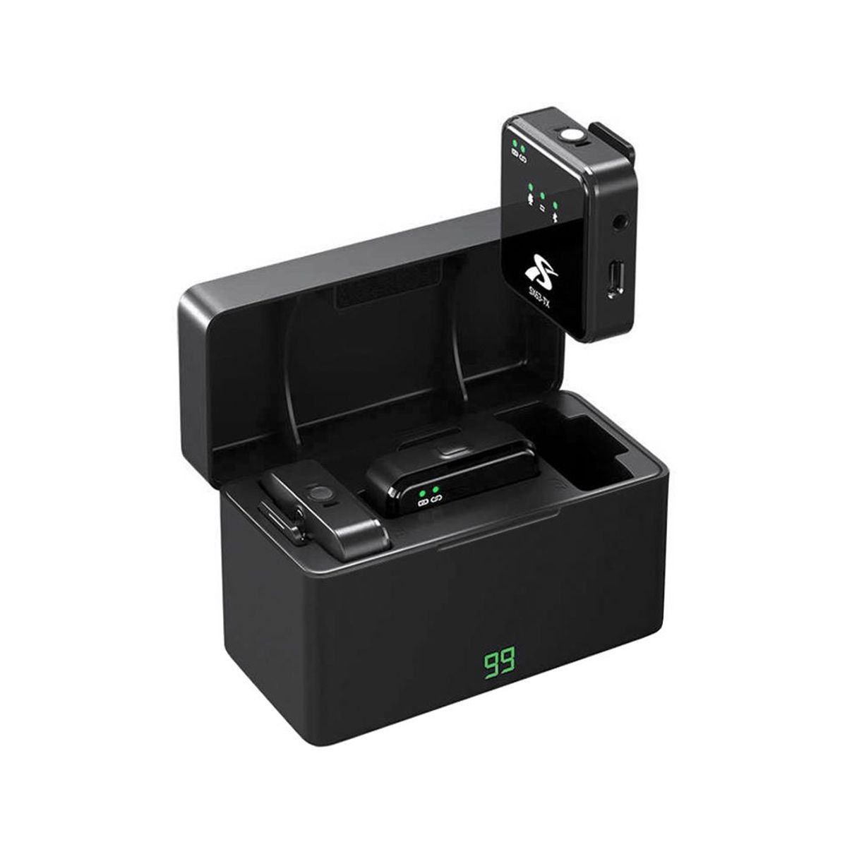 NANOTRON TECHNOLOGIES - Micrófonos Inalámbricos Dual 4 en 1 SX63 con base de carga