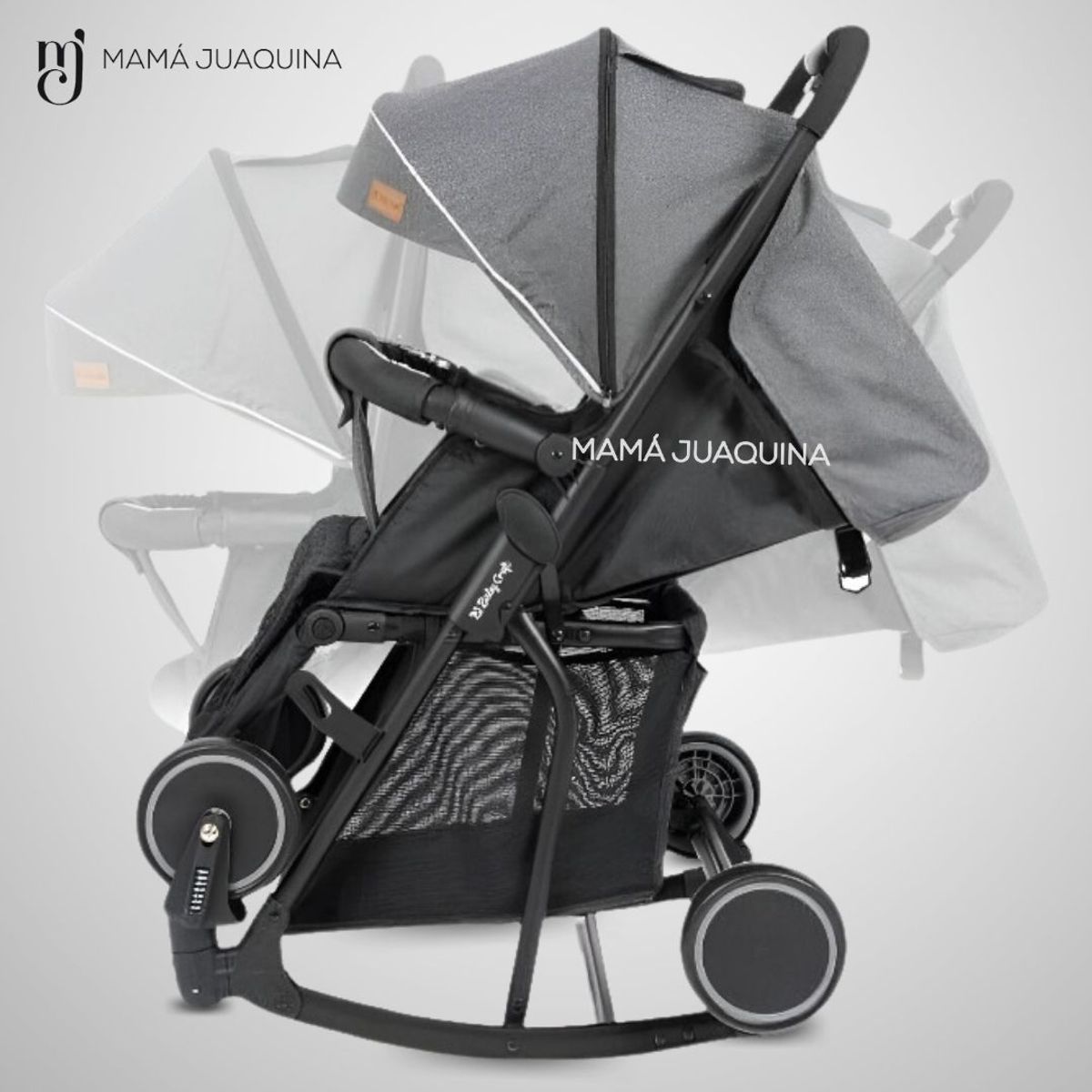 BABY - Coche Mecedora de Lujo «SIDNEY» Gray