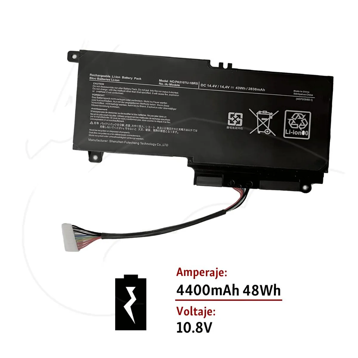 OEM - Bateria Toshiba Pa5107u - 1brs  L45d, L50, S55, P55 ,l55t