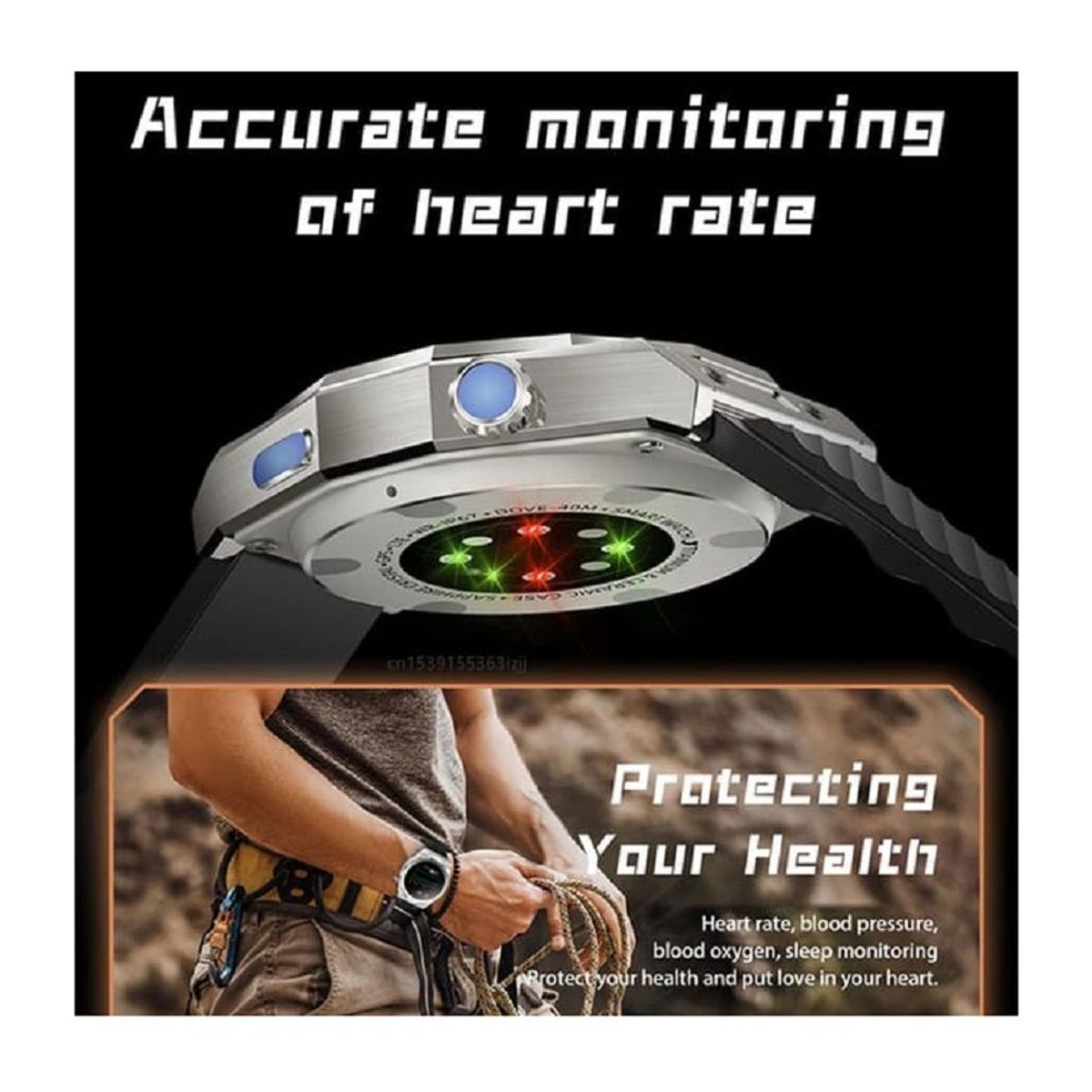 GENERICO - SmartWatch Z83 MAX CON 3 CORREAS INTERCAMBIABLES - NEGRO