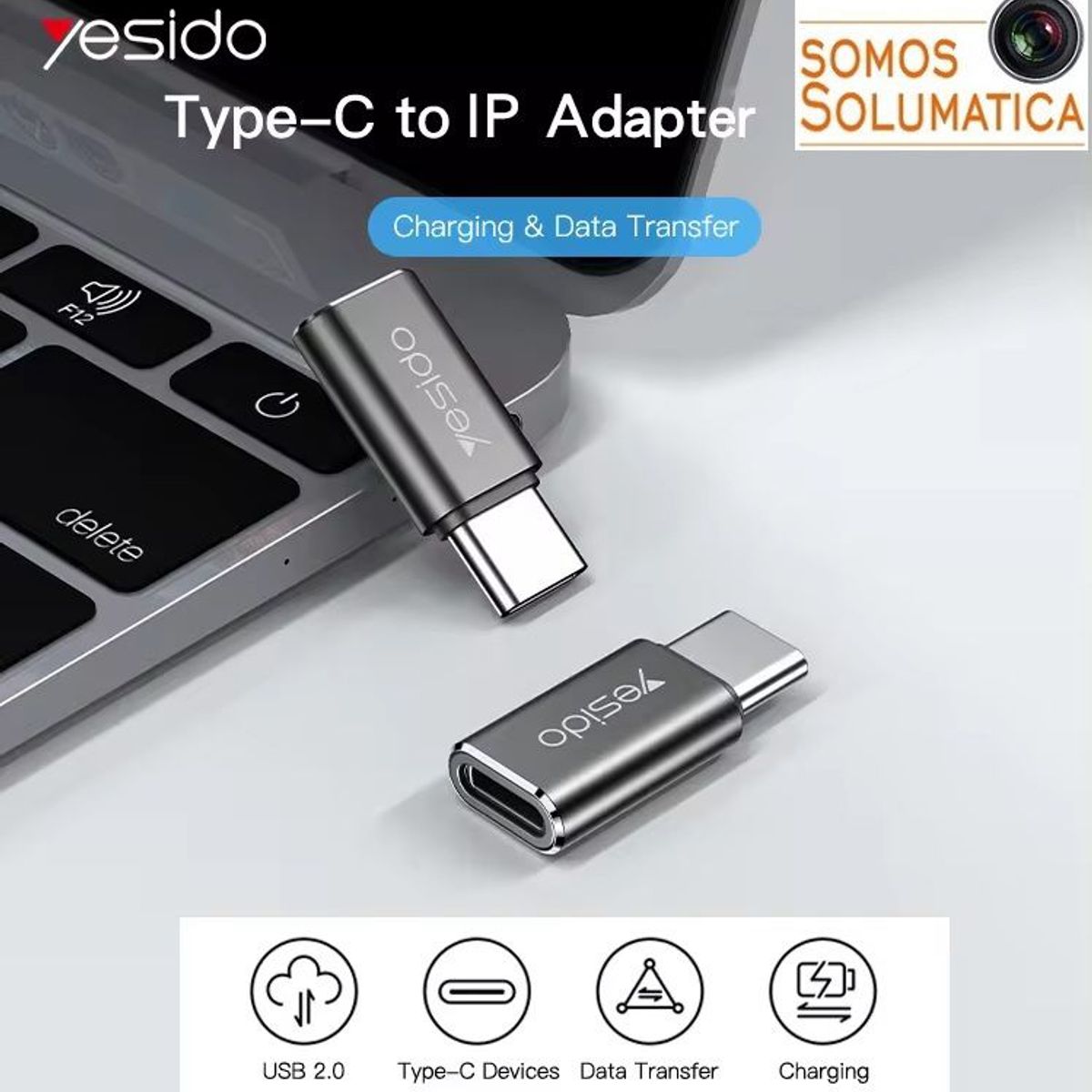 YESIDO - Adaptador OTG - Lightning a Tipo C - Carga Rapida y Datos Yesido