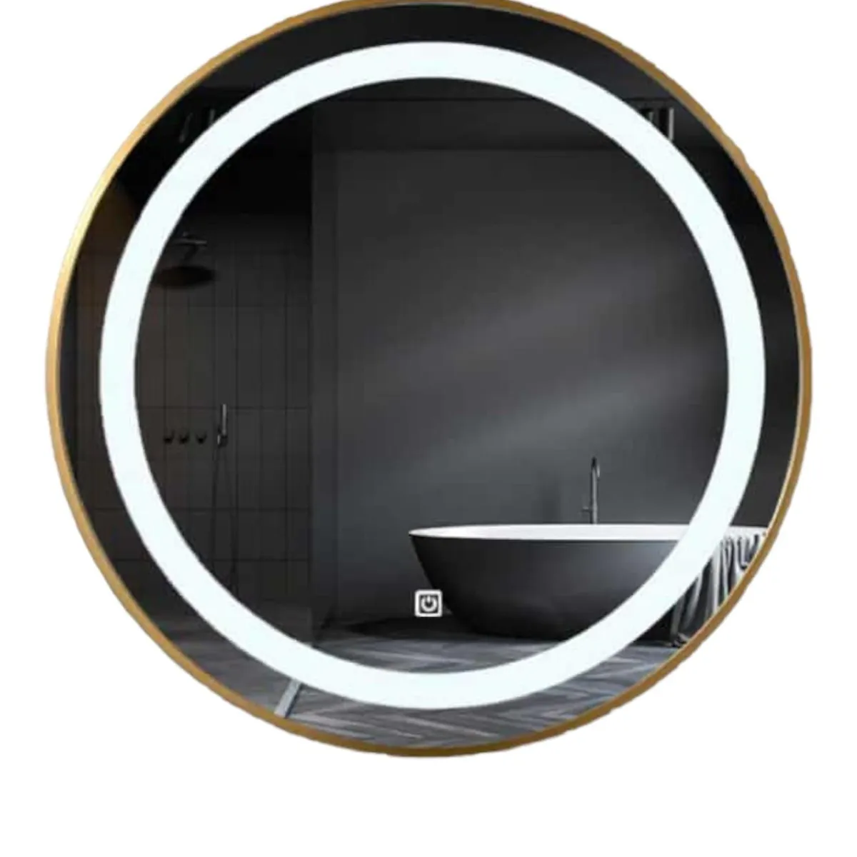 GENERICO - Espejo Circular con Luz Led 60 cm