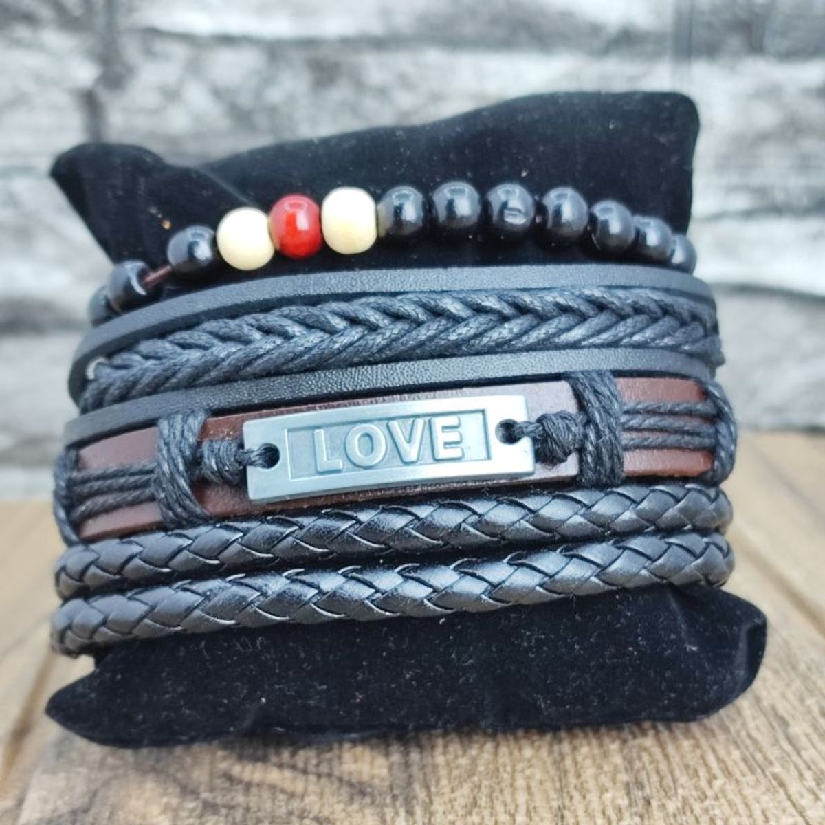 GENERICO - Pulseras de Cuero para Hombres - Love