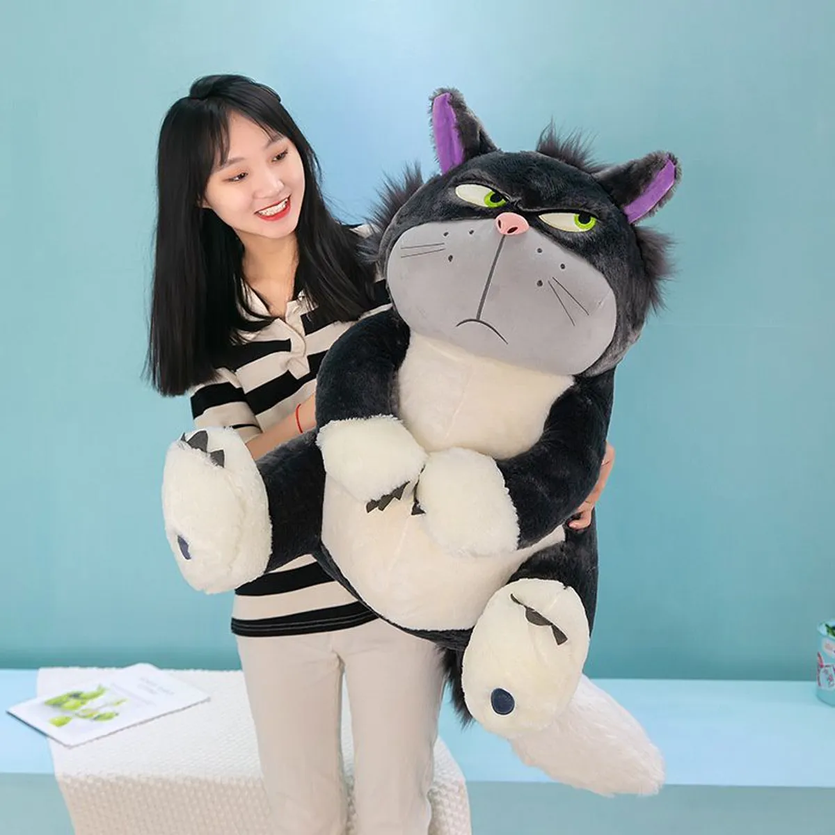 GENERICO - Peluche Gato Lucifer 80cm - Gato  Enfadado Cenicienta