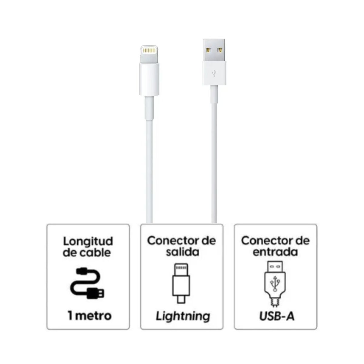 GENERICO - CABLE LIGHTNING TO USB A 1M