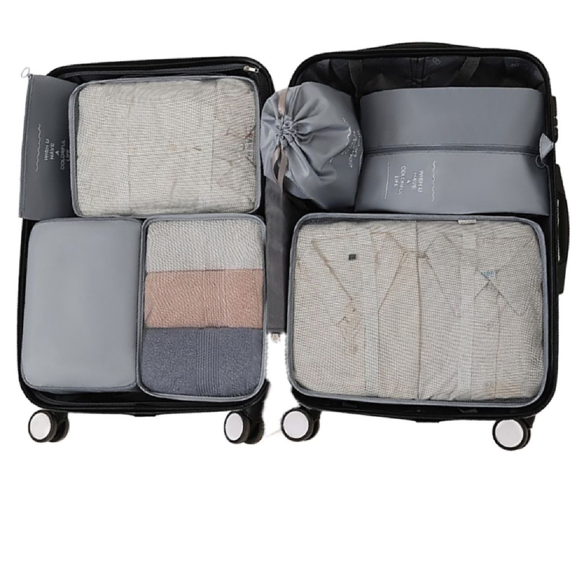 AROUND - Set de bolsas organizador de viajes - Packing cubes Gris