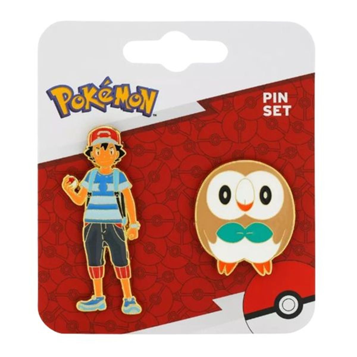 POKEMON - Pokemon Ash y Rowlet Pin Set