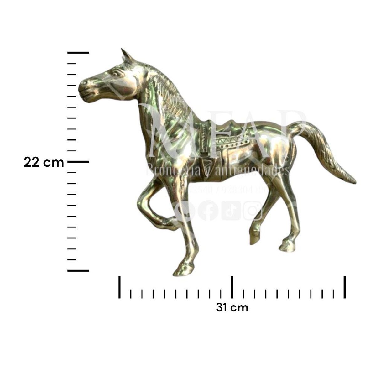 MFAP BRONCERIA Y ANTIGUEDADES - Caballo elegante en bronce